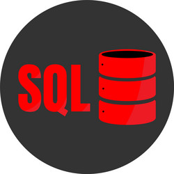 sql database icon logo design ui or ux app vector image