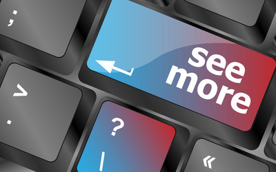 computer keyboard with see more keypad search vector image