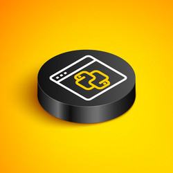 isometric line python programming language icon vector