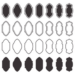 ramadan frame shapes set indian window design Vector Image