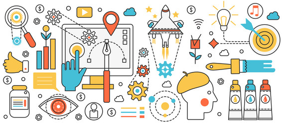 web app optimization business service website vector image