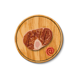 Prepared beef steak Royalty Free Vector Image - VectorStock