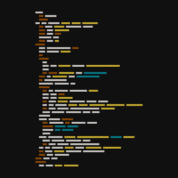 Code Snippet on Dark Background vector image