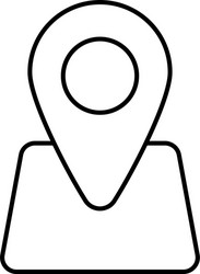 linear pointer with map icon isolated element vector image
