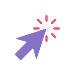 mouse cursor pointer purple arrow for click vector image
