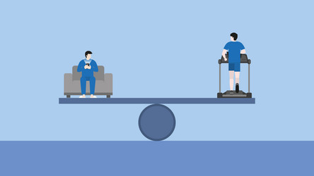 physical strength is the exercise of running vector image