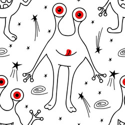 Cartoon rocket ship seamless pattern simple kids Vector Image