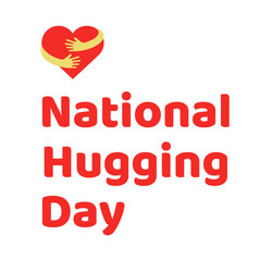 National hugging day poster vector