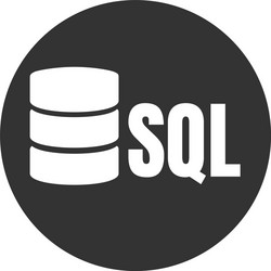Sql database icon logo design ui or ux app vector