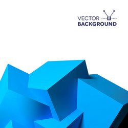 abstract background with overlapping blue cubes vector image