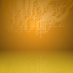 abstract electronics orange background vector