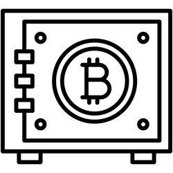 Vault icon bitcoin related vector