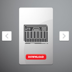 controller keyboard keys midi sound glyph icon vector image