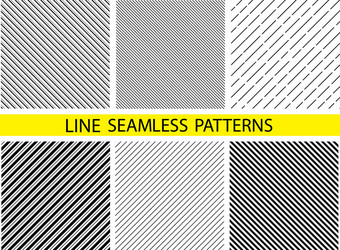 diagonal lines set seamless surface pattern vector image