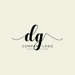 Dg initial logo with colorful circle template Vector Image