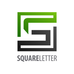 Letter s stripes circles overlapping logo Vector Image