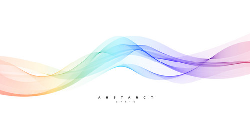 wave element with abstract colorful lines vector image