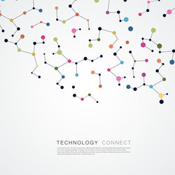 abstract background with connected line and dots vector image