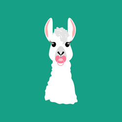 Cute Llama Character Vector Image