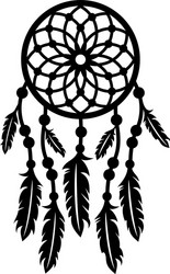 Dreamcatcher icon outline vector. Dream catcher 15205222 Vector