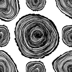 cross-section a tree seamless pattern hand draw vector image