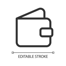 open wallet pixel perfect linear ui icon vector image
