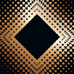 Rhombus frame design template with halftone effect vector