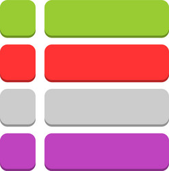 flat blank icon empty internet color button vector image