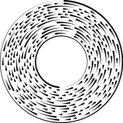 gyrate rotating segmented lines circular element vector image