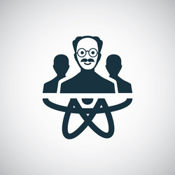 Scientist group icon for web and ui on white vector