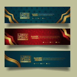 set banner template design with luxury vector