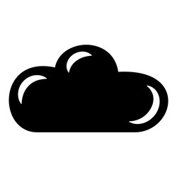 Cloud flat icon isolated on white background Vector Image