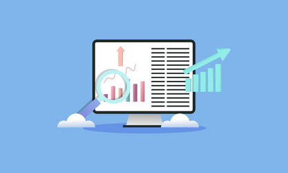 data analytics seo optimization dashboard vector image