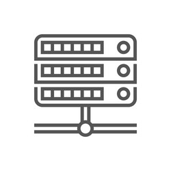 Hosting data server icon for web and mobile vector