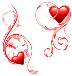 Pattern intertwined hearts knot weaving Royalty Free Vector