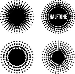 Set halftone isolation element design vector