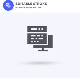 Algorithm icon filled flat sign solid vector