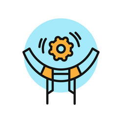 building line icon color symbol in simple style vector image