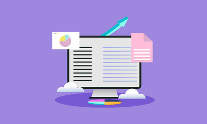 data analytics seo optimization dashboard vector image