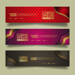 set banner template design with luxury vector