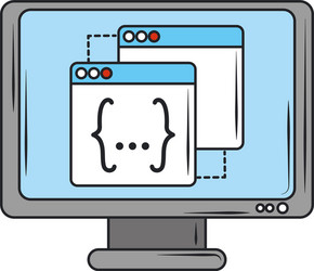 web development computer prgramming and coding vector image