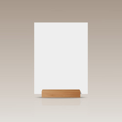 3d realistic white a4 vertical empty blank vector image