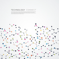 Abstract background with connected line and dots vector