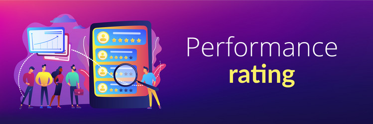 Performance rating concept banner header Vector Image