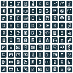 smartphone 100 icons universal set for web and ui vector image