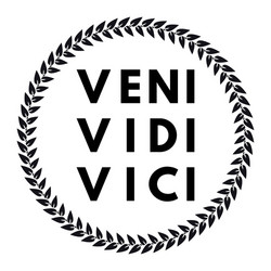 Veni vidi vici latin quote poster translation i vector