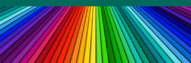 Brightly colored abstract header spectrum lines vector