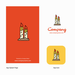 Candle company logo app icon and splash page vector