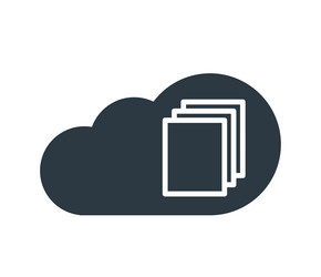 cloud computing and documents vector image
