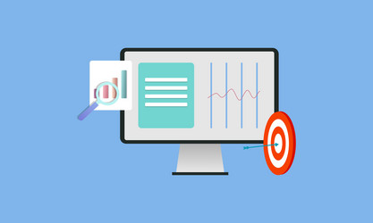 data analytics seo optimization dashboard vector image